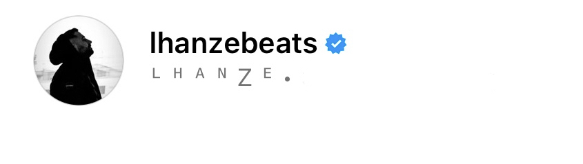 Lhanzebeats verified on instagram